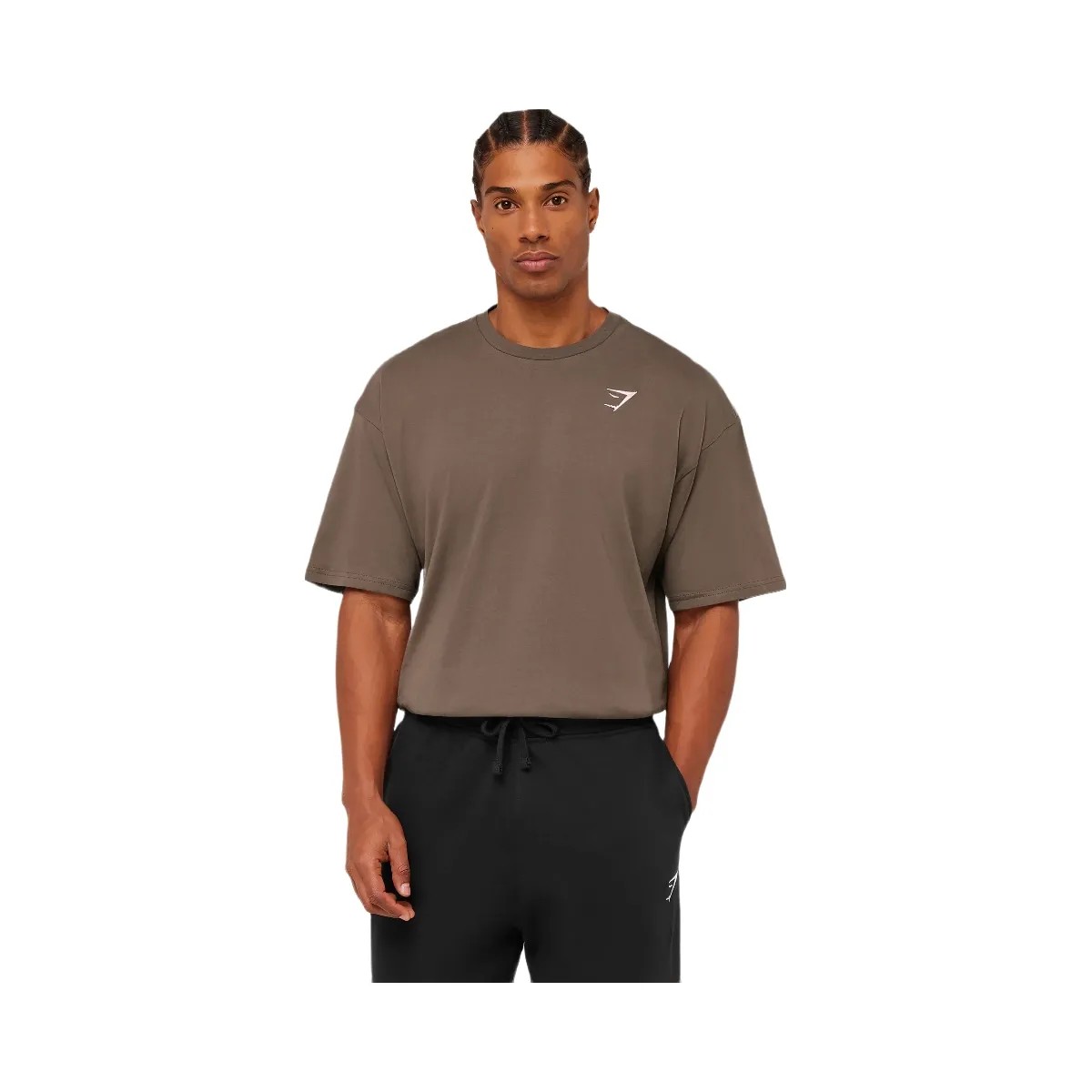 Gymshark Crest Oversized T-Shirt "Soft Brown" - HypeFly India View 1