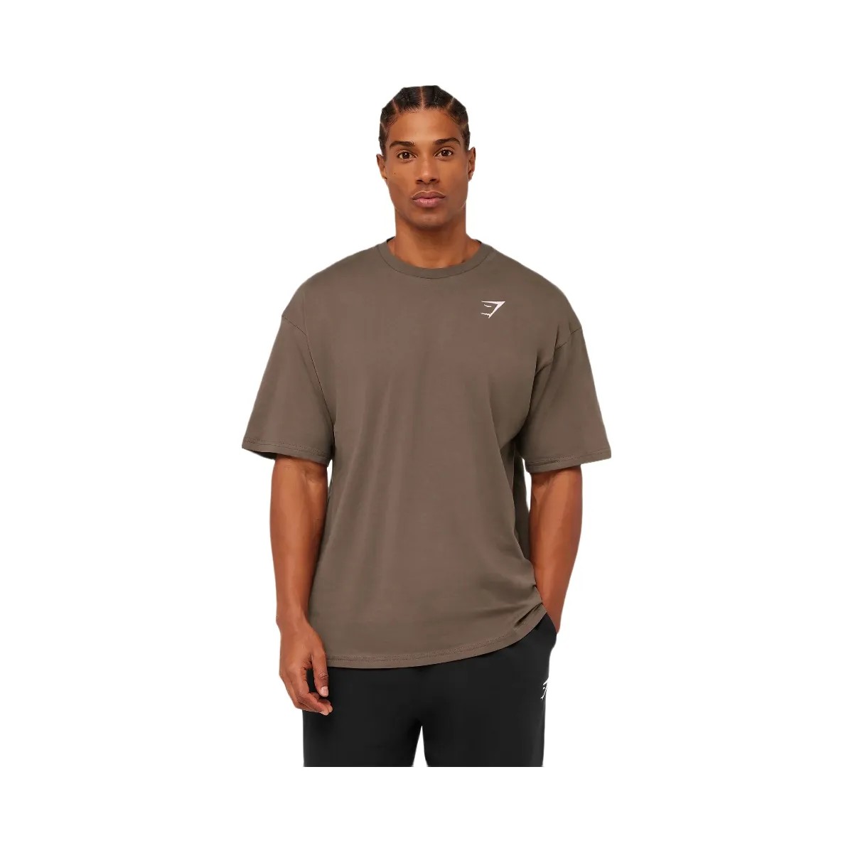 Gymshark Crest Oversized T-Shirt "Soft Brown" - HypeFly India View 4