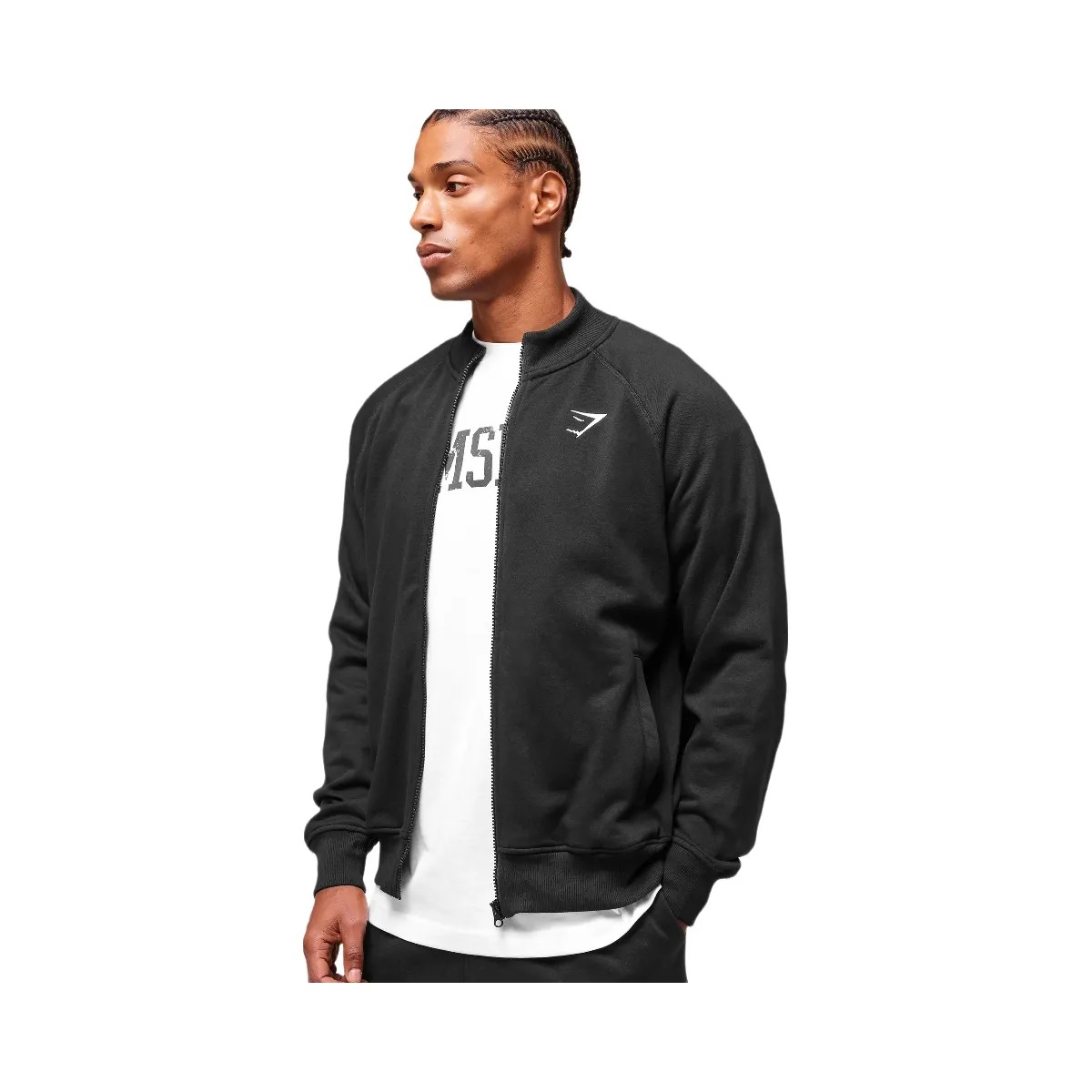 Gymshark Crest Oversized Track Jacket "Black" - HypeFly India View 4