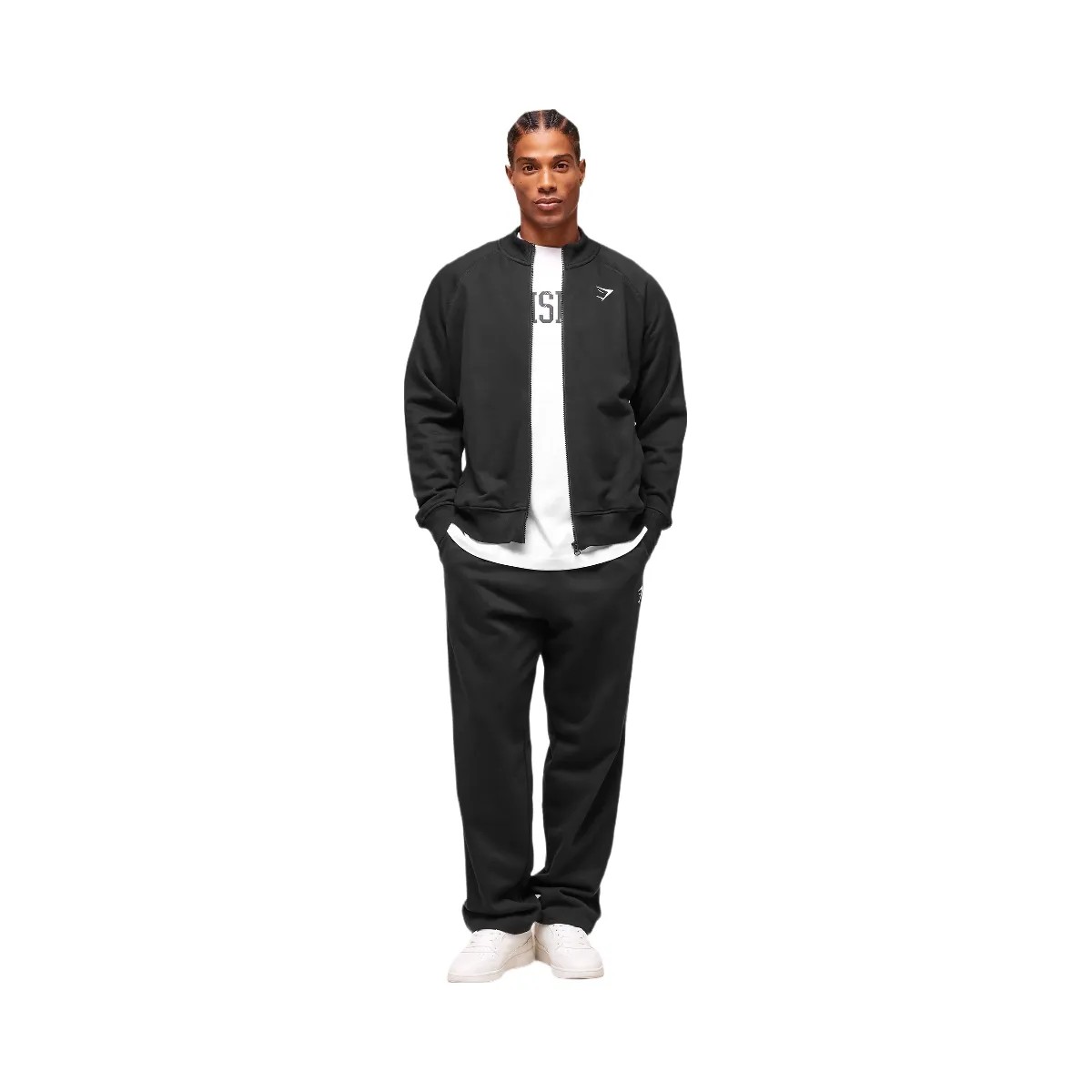 Gymshark Crest Oversized Track Jacket "Black" - HypeFly India View 5