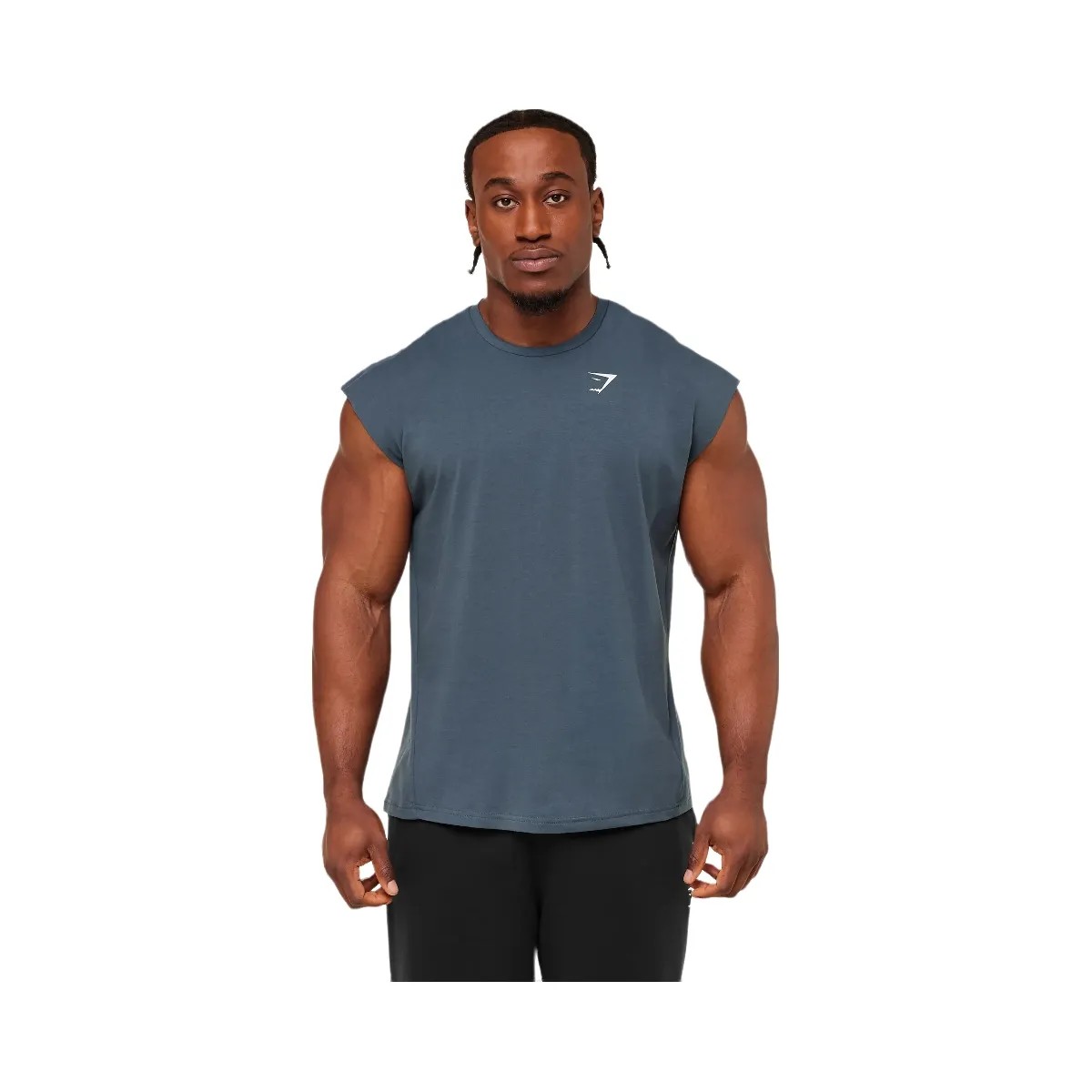 Gymshark Critical Cut Off Tank "GS Stealth Blue" - HypeFly India View 1