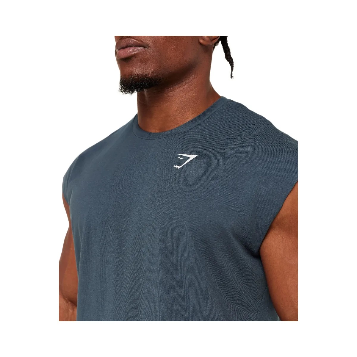 Gymshark Critical Cut Off Tank "GS Stealth Blue" - HypeFly India View 2