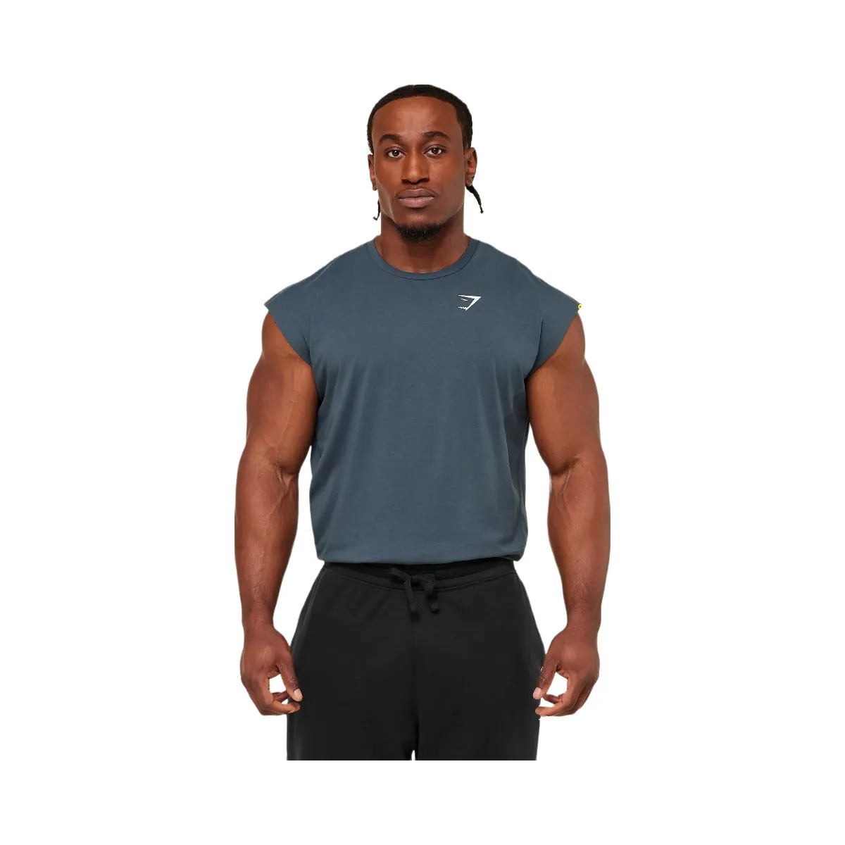 Gymshark Critical Cut Off Tank "GS Stealth Blue" - HypeFly India View 3