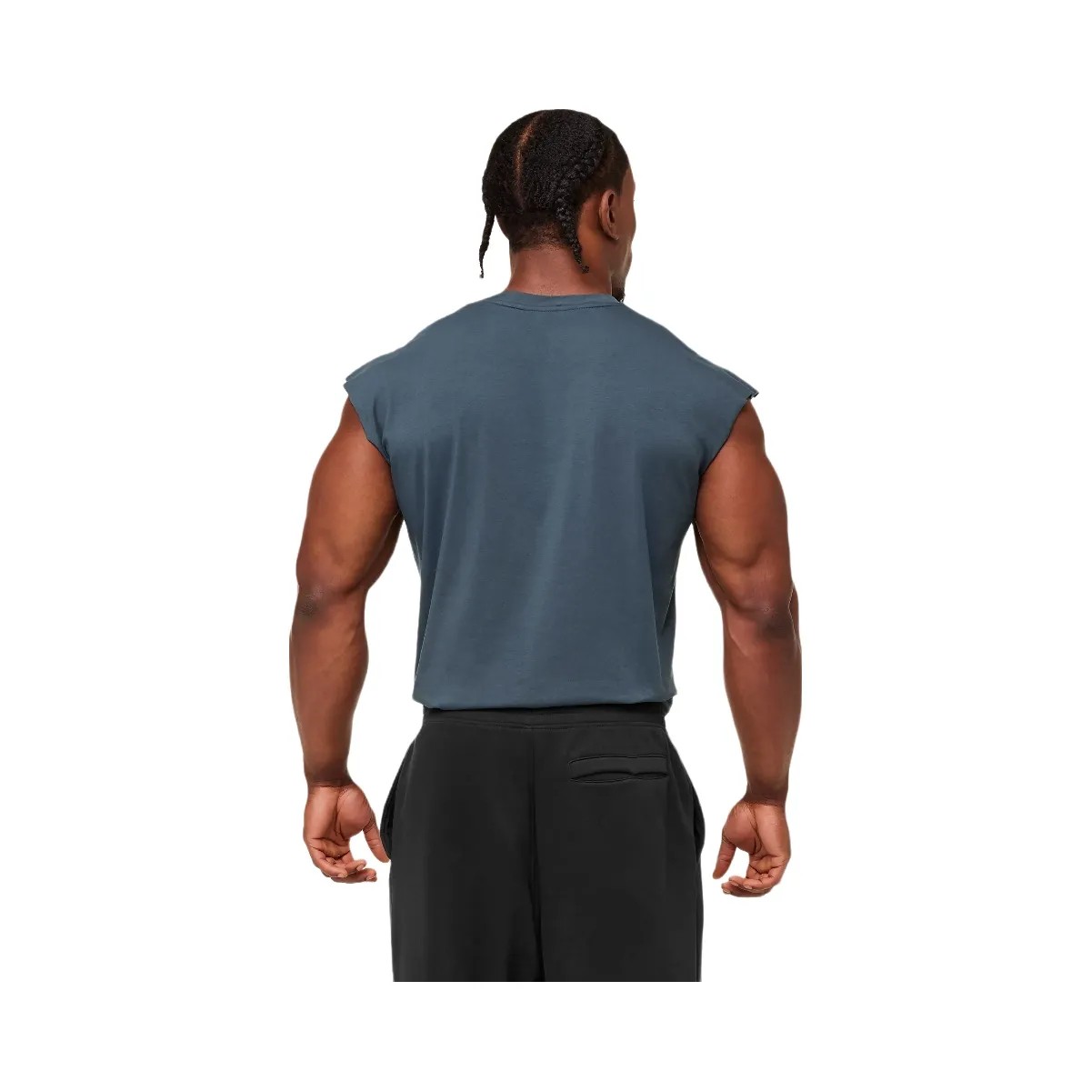Gymshark Critical Cut Off Tank "GS Stealth Blue" - HypeFly India View 6