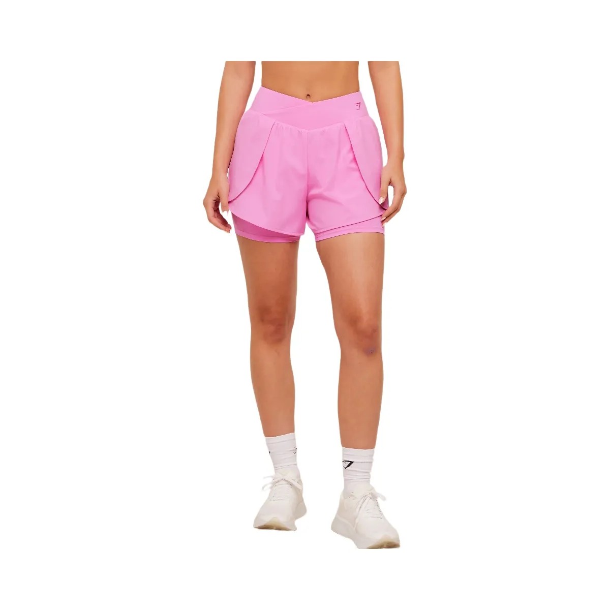 Gymshark Crossover 2-in-1 Shorts "Focus Pink" - HypeFly India View 1