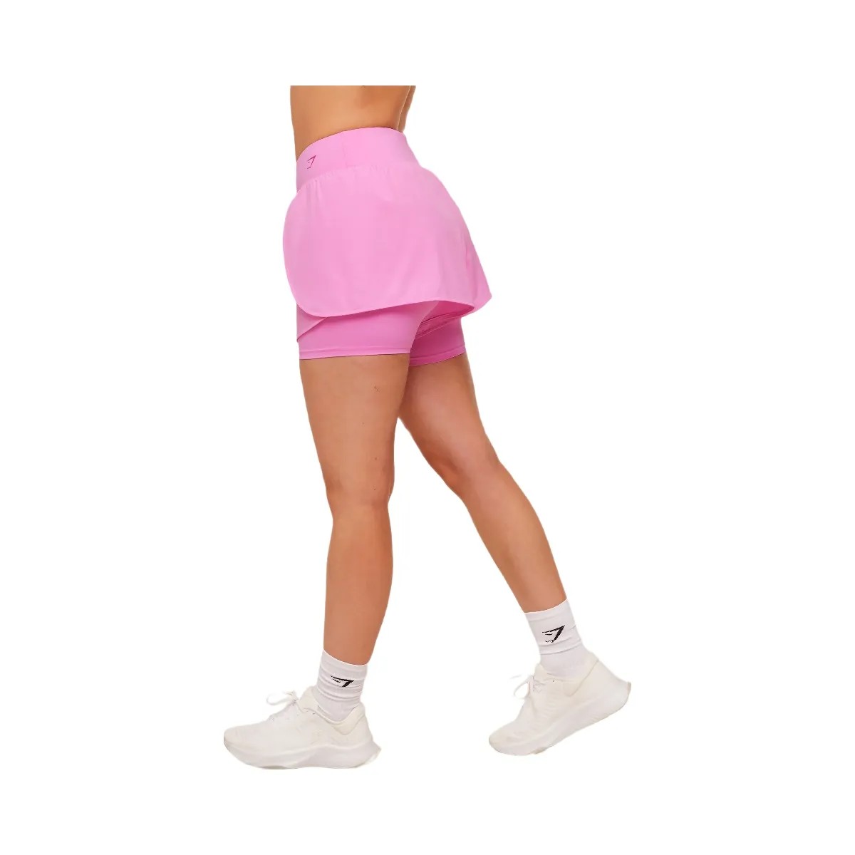 Gymshark Crossover 2-in-1 Shorts "Focus Pink" - HypeFly India View 3