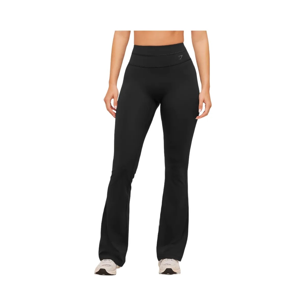 Gymshark Crossover Back Flared Leggings "Black" - HypeFly India View 2
