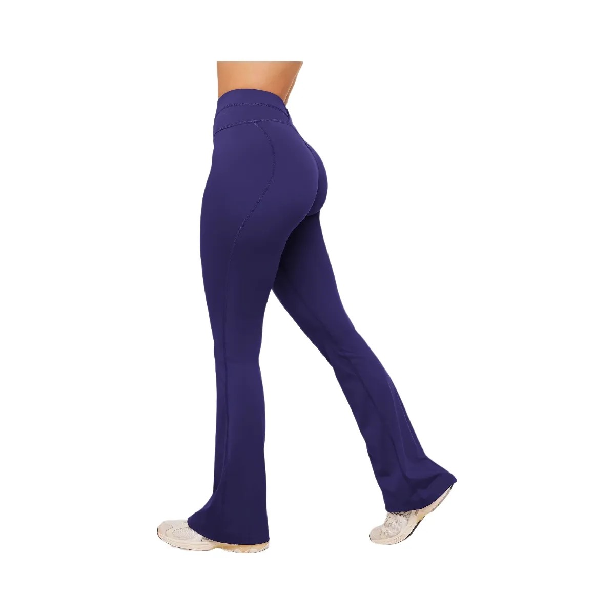 Gymshark Crossover Back Flared Leggings "Indigo Purple" - HypeFly India View 3