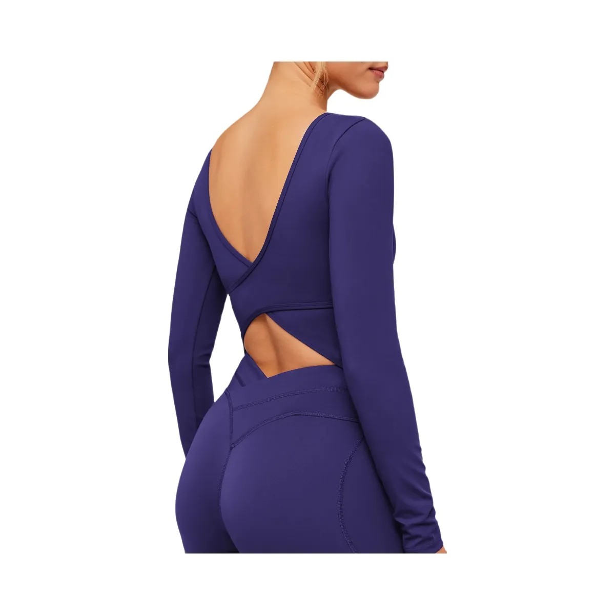 Gymshark Crossover Back Long Sleeve Top "Indigo Purple" - HypeFly India View 4
