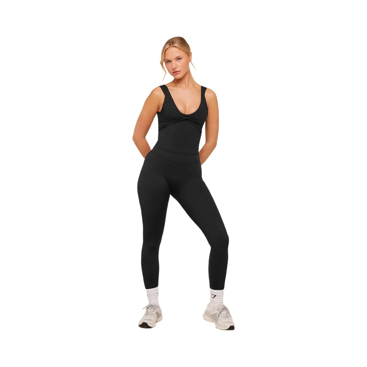 Gymshark Crossover Back Tank "Black" - HypeFly India View 6