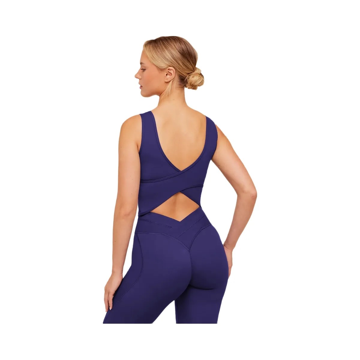 Gymshark Crossover Back Tank "Indigo Purple" - HypeFly India View 2