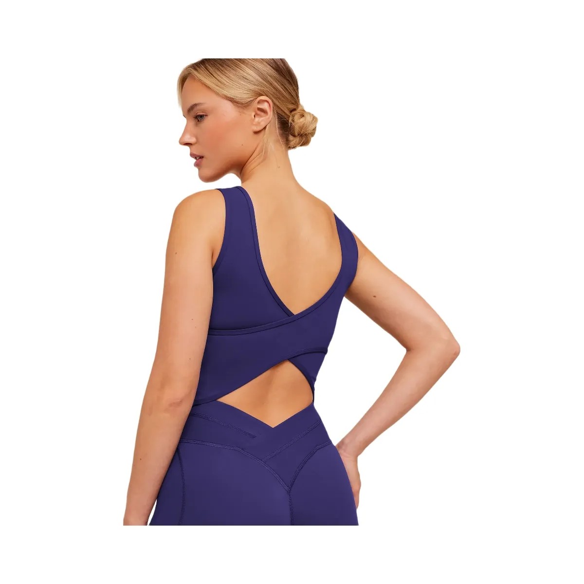 Gymshark Crossover Back Tank "Indigo Purple" - HypeFly India View 4