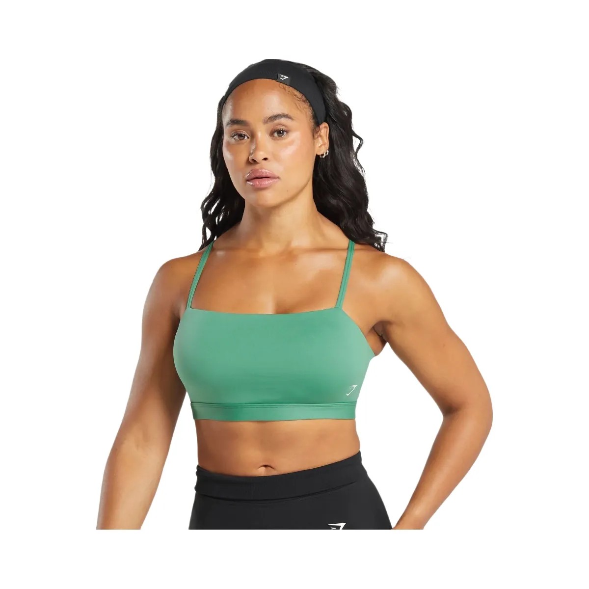 Gymshark Cut Out Bandeau "Discipline Green" - HypeFly India View 1