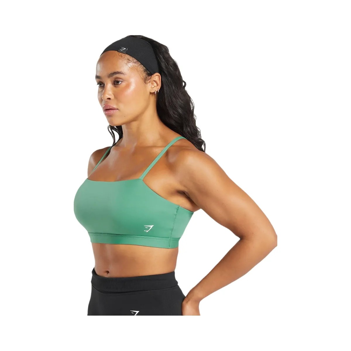 Gymshark Cut Out Bandeau "Discipline Green" - HypeFly India View 3