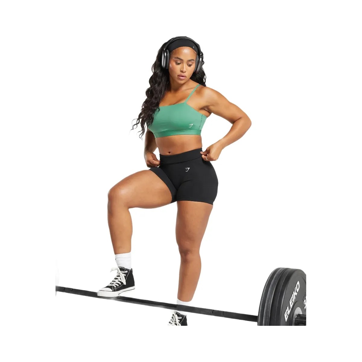 Gymshark Cut Out Bandeau "Discipline Green" - HypeFly India View 4