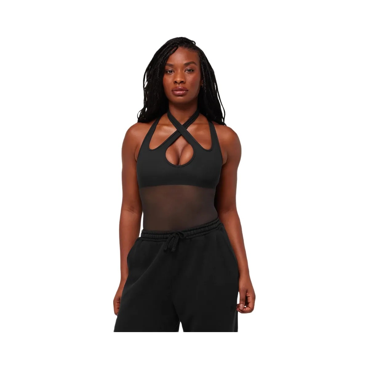 Gymshark Dark Energy Mesh Tank "GS Black" - HypeFly India View 1