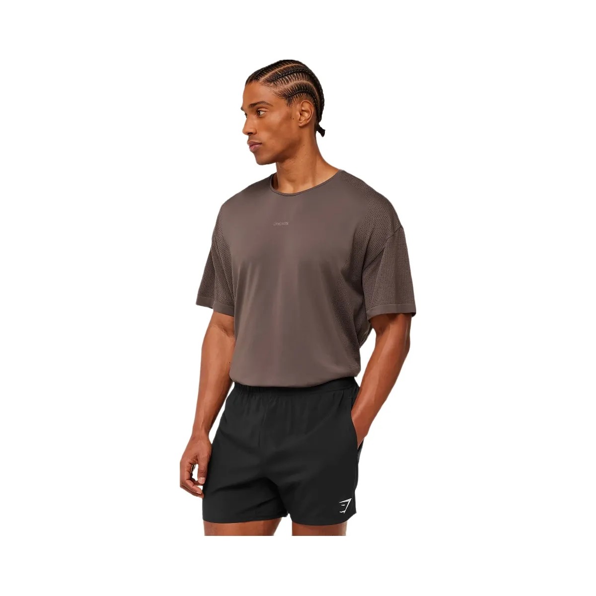 Gymshark Distance Seamless T-Shirt "Cool Brown Cool Brown" - HypeFly India View 3
