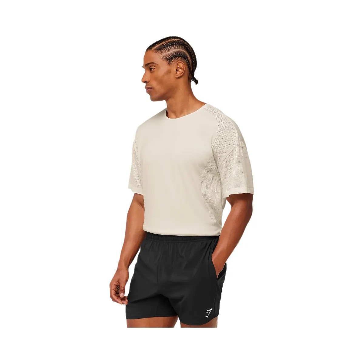 Gymshark Distance Seamless T-Shirt "Soft White Soft White" - HypeFly India View 3