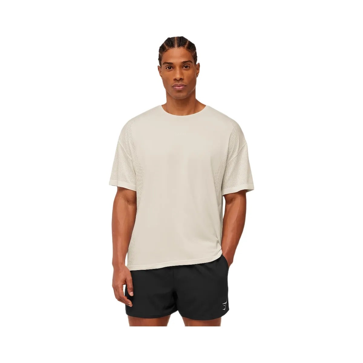 Gymshark Distance Seamless T-Shirt "Soft White Soft White" - HypeFly India View 4