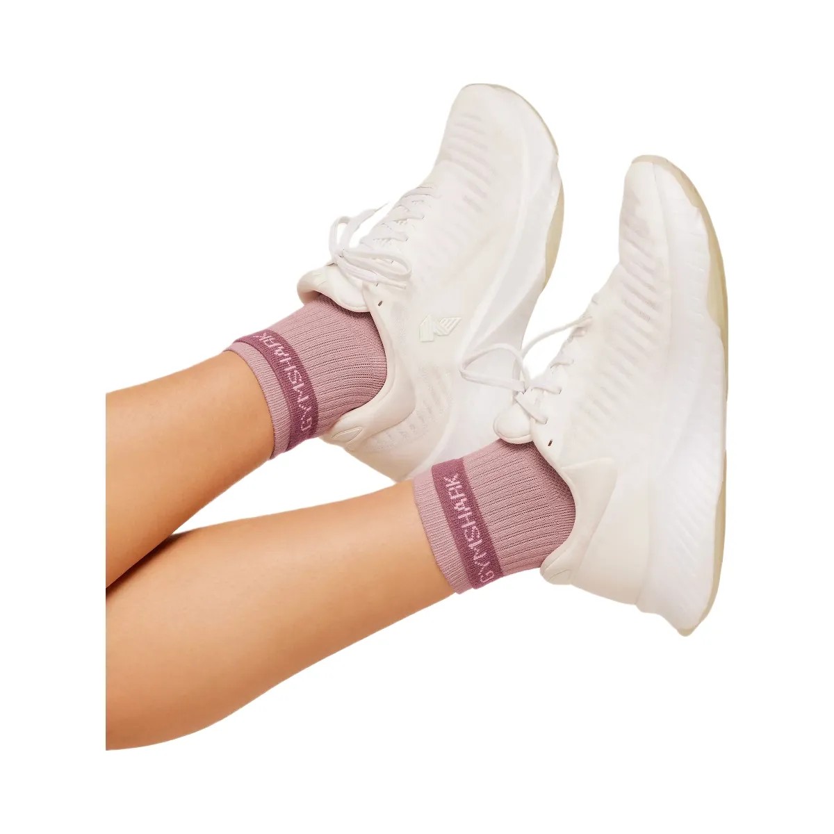 Gymshark Double Cuffed Socks Single "Light Pink" - HypeFly India View 2