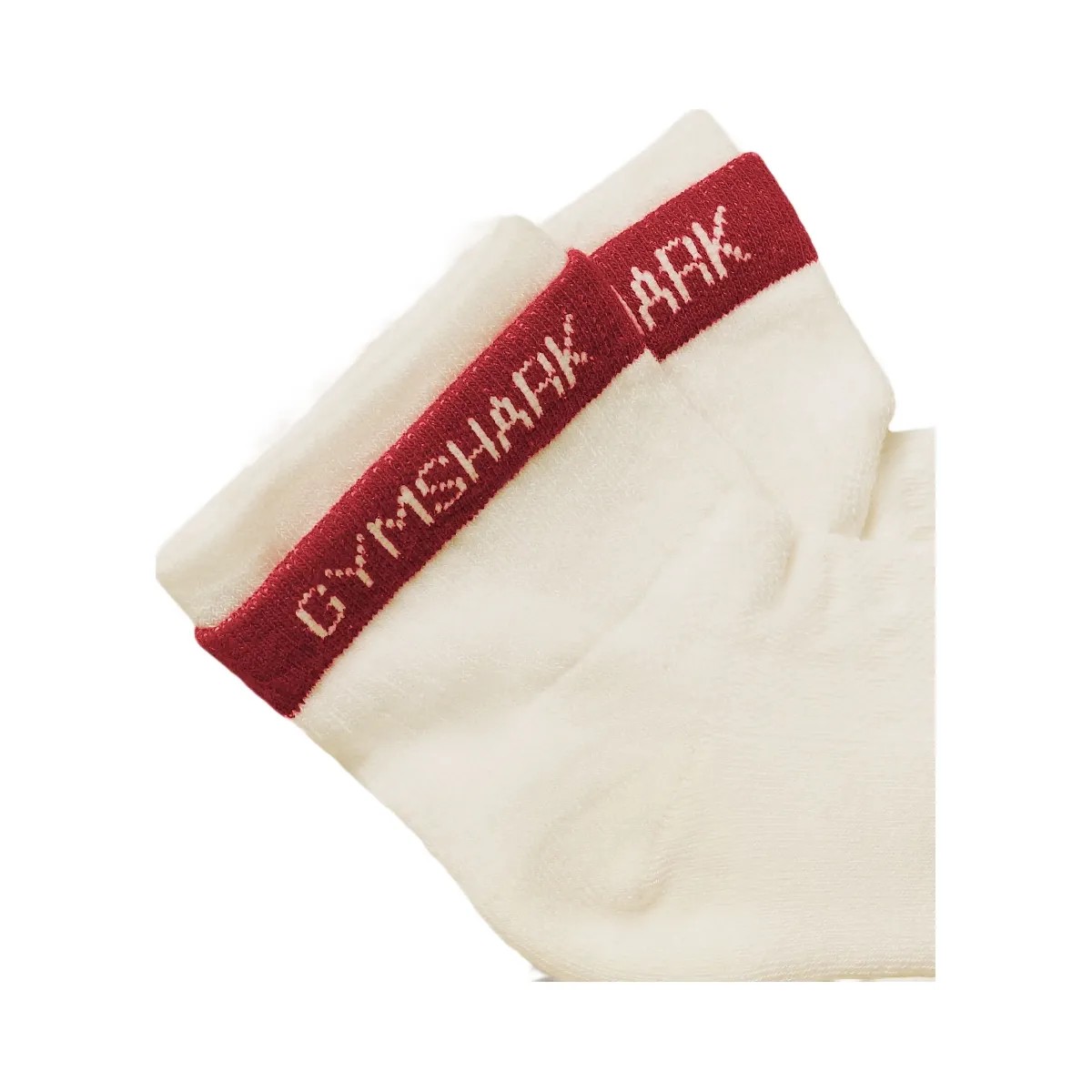 Gymshark Double Cuffed Socks Single "Soft White" - HypeFly India View 2