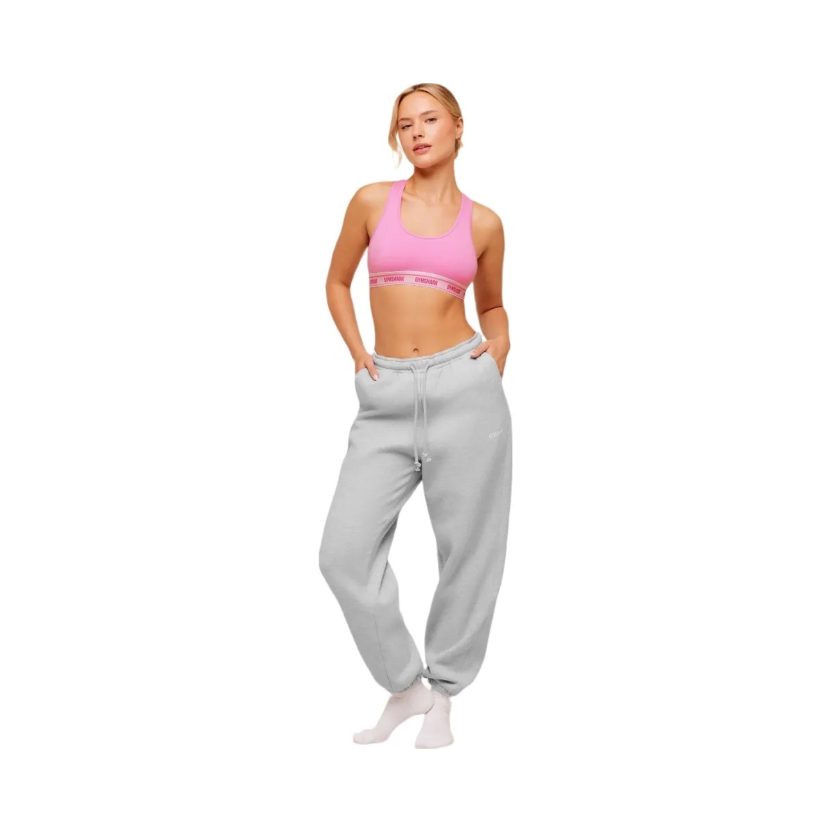 Gymshark Elastic Branded Racerback Cotton Bralette "Focus Pink" - HypeFly India View 4