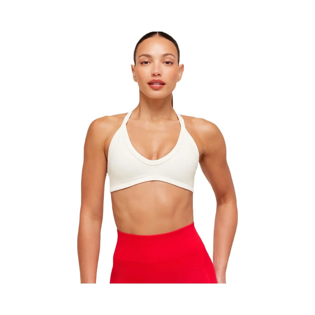 Gymshark Energise Seamless Sports Bra "Soft White" - HypeFly India View 1