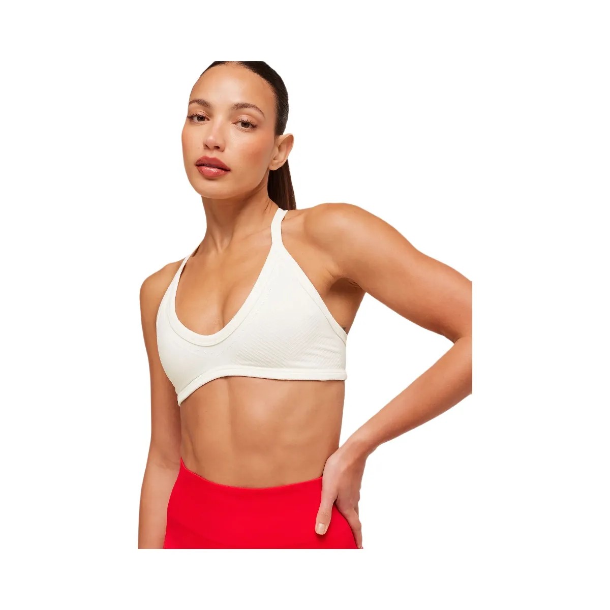 Gymshark Energise Seamless Sports Bra "Soft White" - HypeFly India View 6