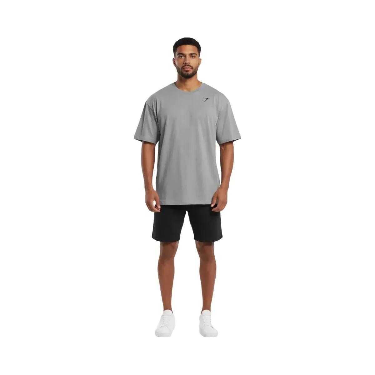 Gymshark Essential Oversized T-Shirt Charcoal Grey Marl