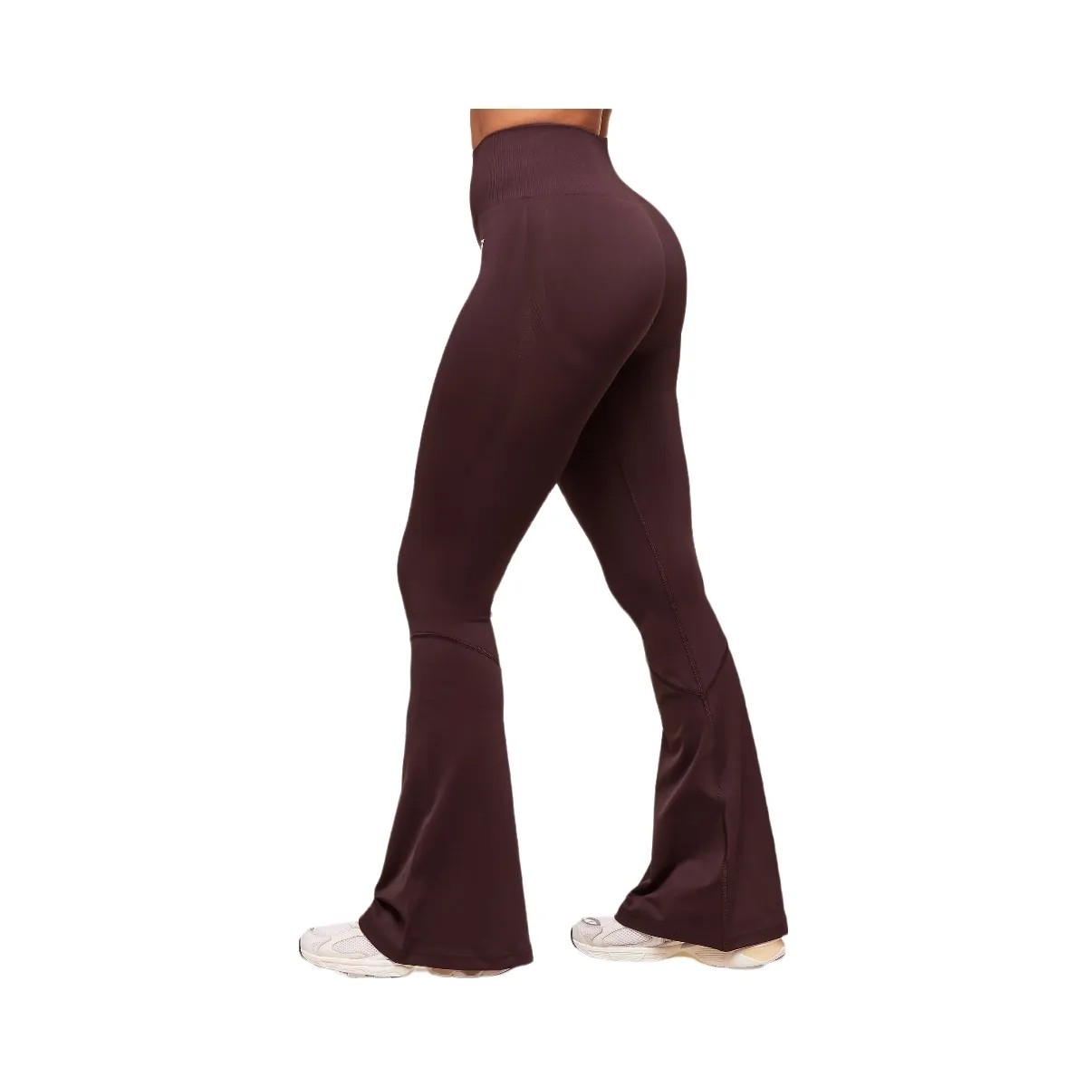 Gymshark Everyday Seamless Flared Leggings "Cherry Purple" - HypeFly India View 3