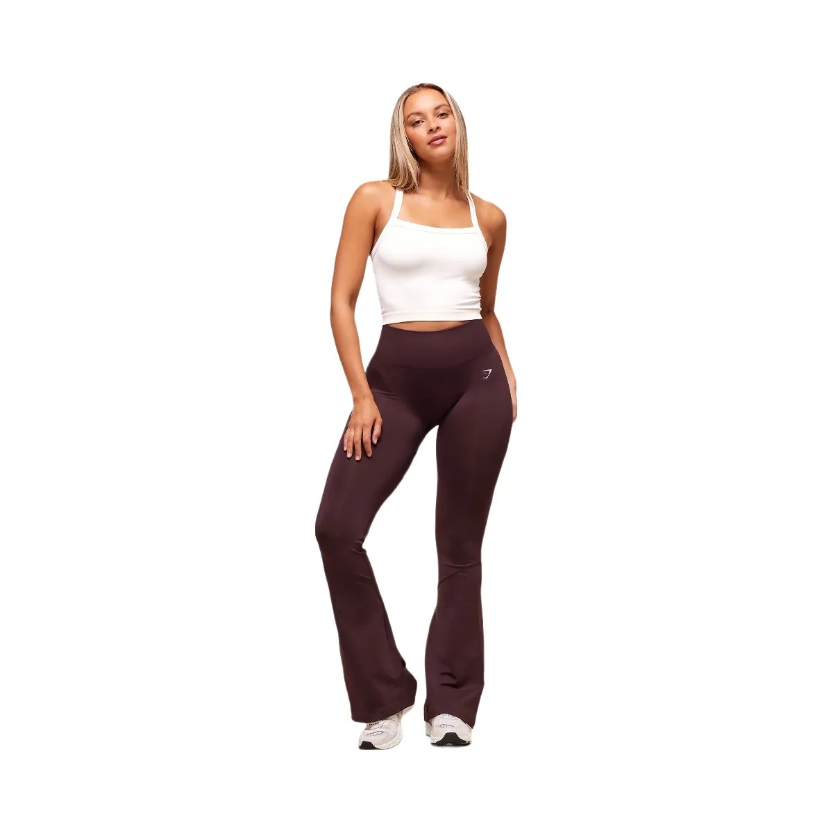 Gymshark Everyday Seamless Flared Leggings "Cherry Purple" - HypeFly India View 6