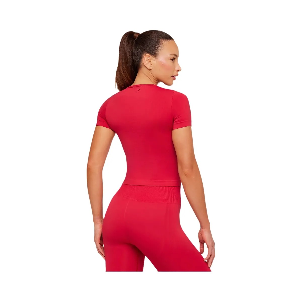 Gymshark Everyday Seamless Graphic Short Sleeve Top "Conditioning Red" - HypeFly India View 2
