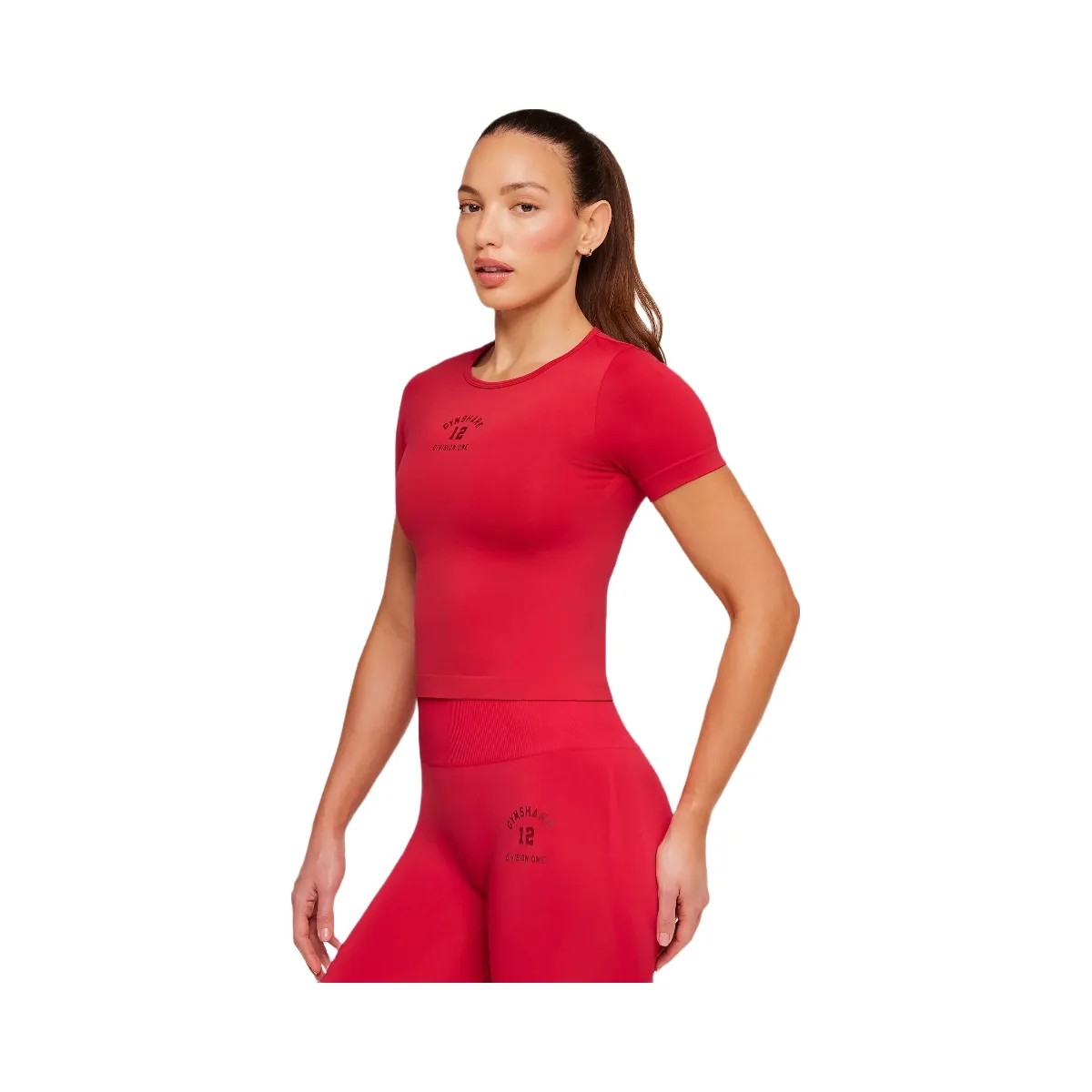 Gymshark Everyday Seamless Graphic Short Sleeve Top "Conditioning Red" - HypeFly India View 3