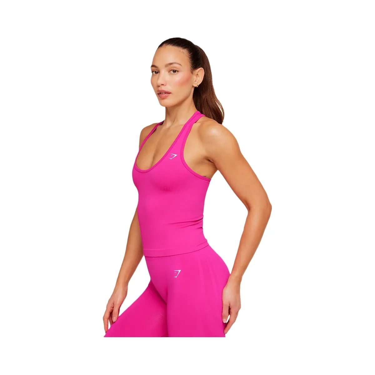 Gymshark Everyday Seamless Ribbed Tank "Super-Set Pink" - HypeFly India View 3