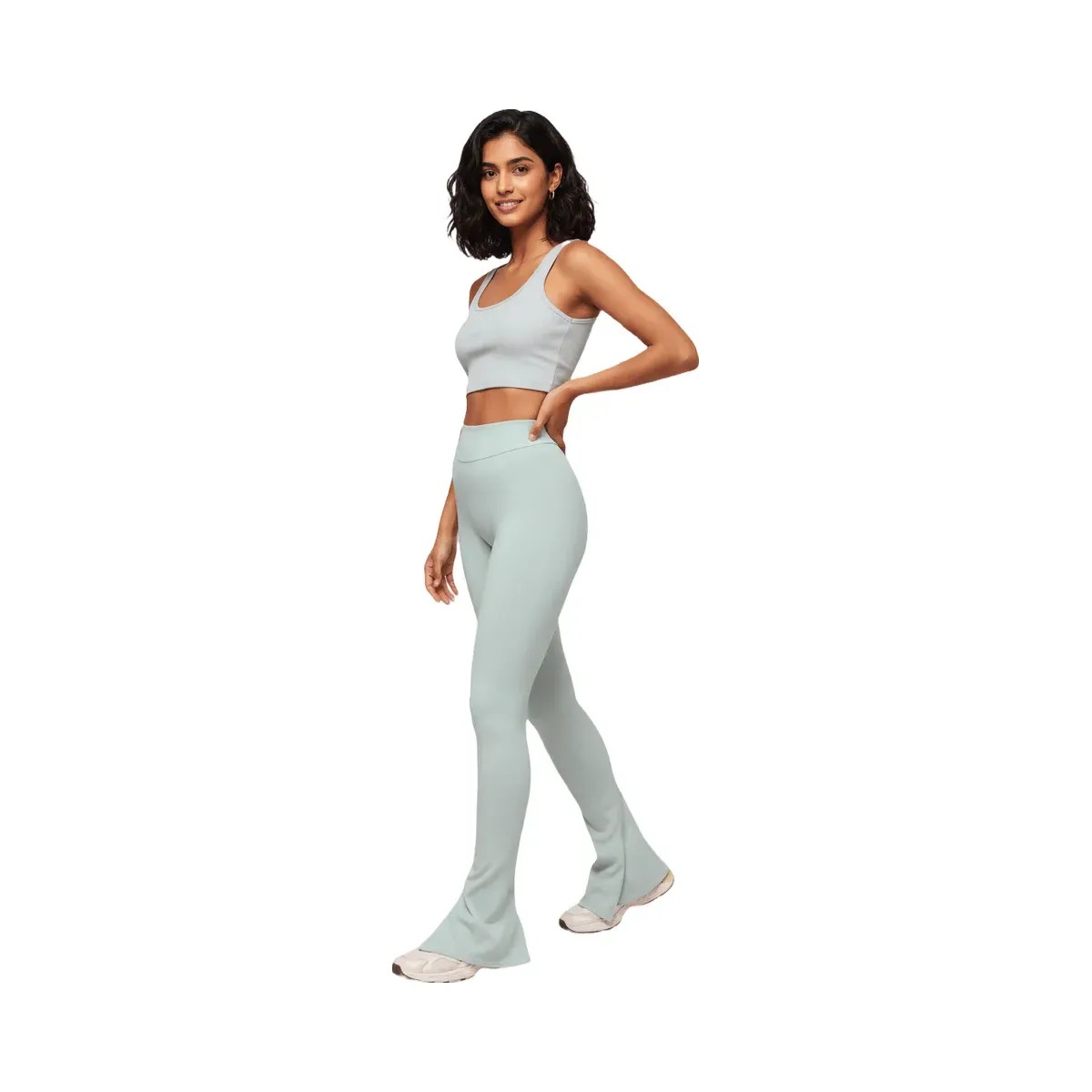 gymshark-everywear-warp-knit-flare-leggings-slim-fit-frost-blue