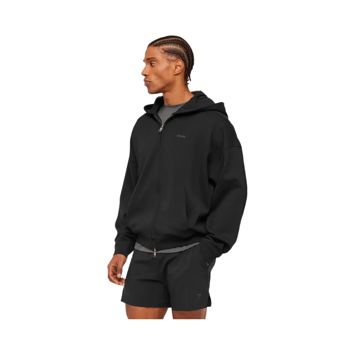 Gymshark Evolve Lightweight Zip Through Hoodie "Black" - HypeFly India View 3