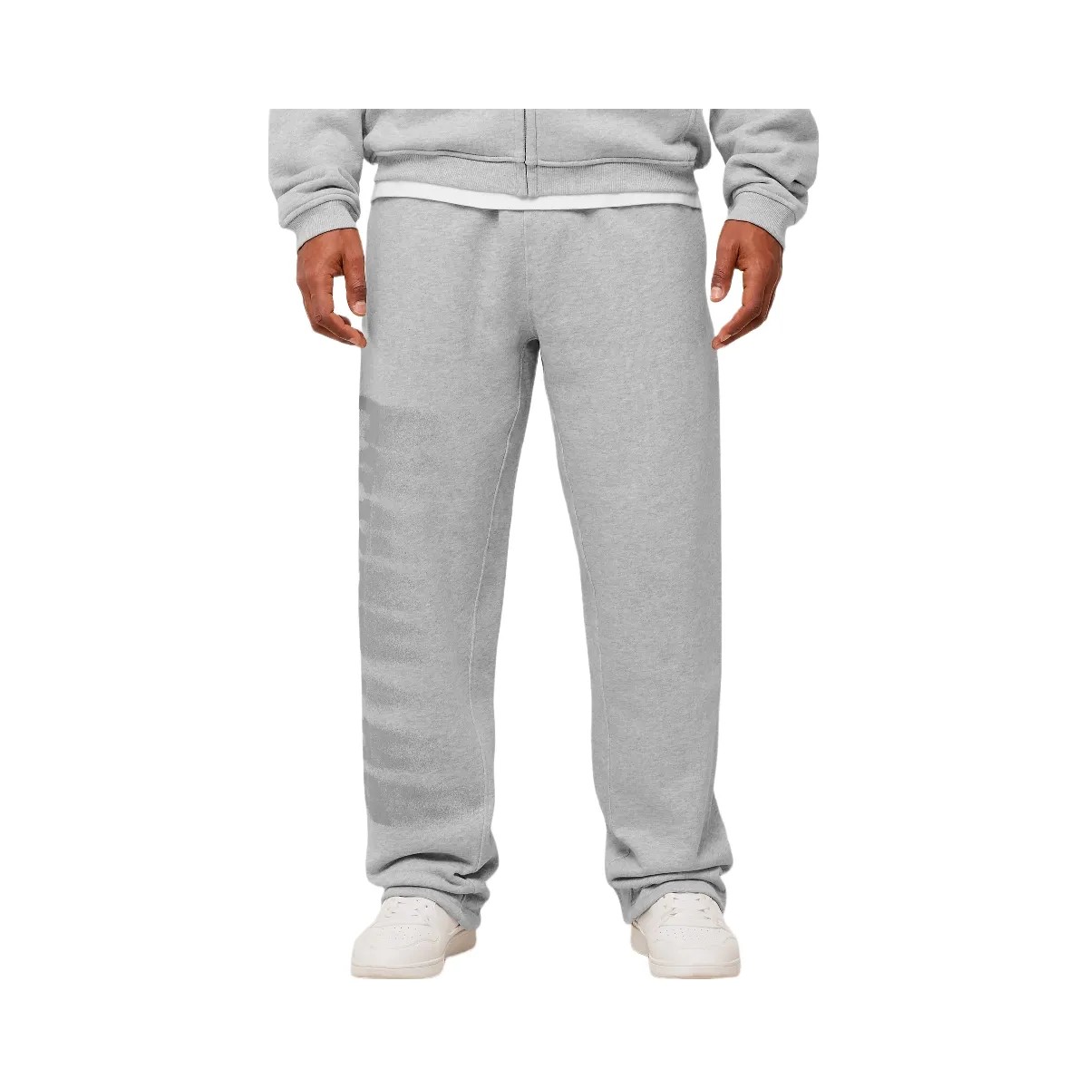 Gymshark Fade Graphic Straight Leg Pants "Light Grey Core Marl" - HypeFly India View 1
