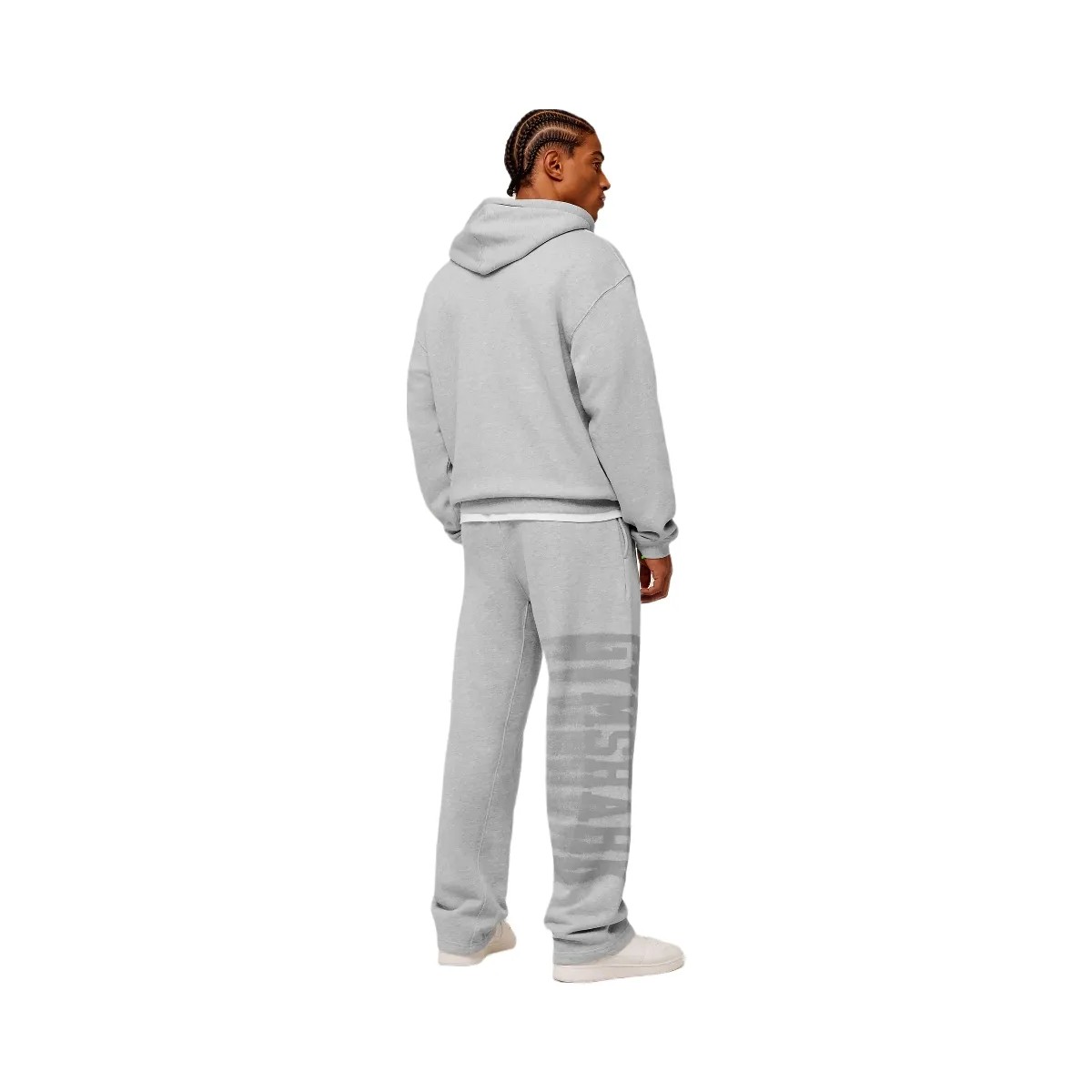 Gymshark Fade Graphic Straight Leg Pants "Light Grey Core Marl" - HypeFly India View 5