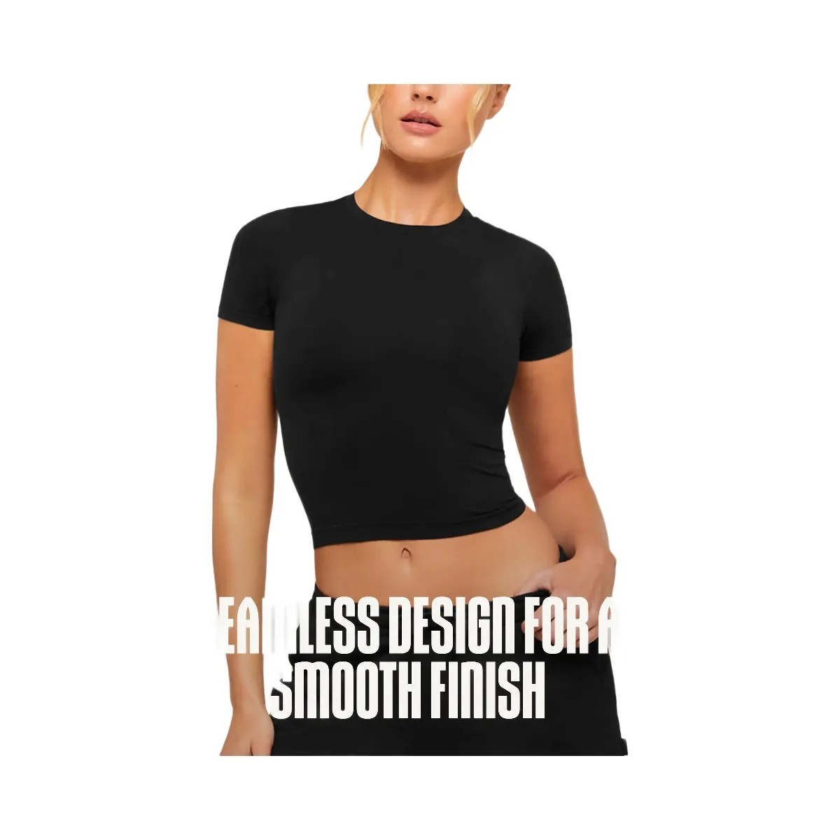 Gymshark FeatherForm Short Sleeve T-Shirt "Black" - HypeFly India View 2
