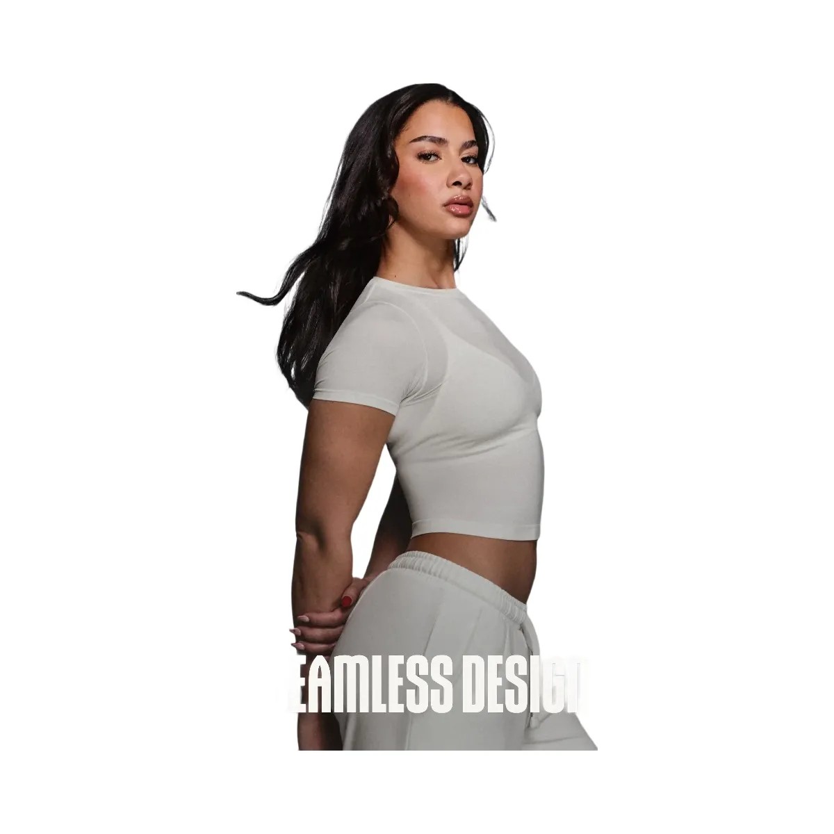 Gymshark FeatherForm Short Sleeve T-Shirt "Soft White" - HypeFly India View 2