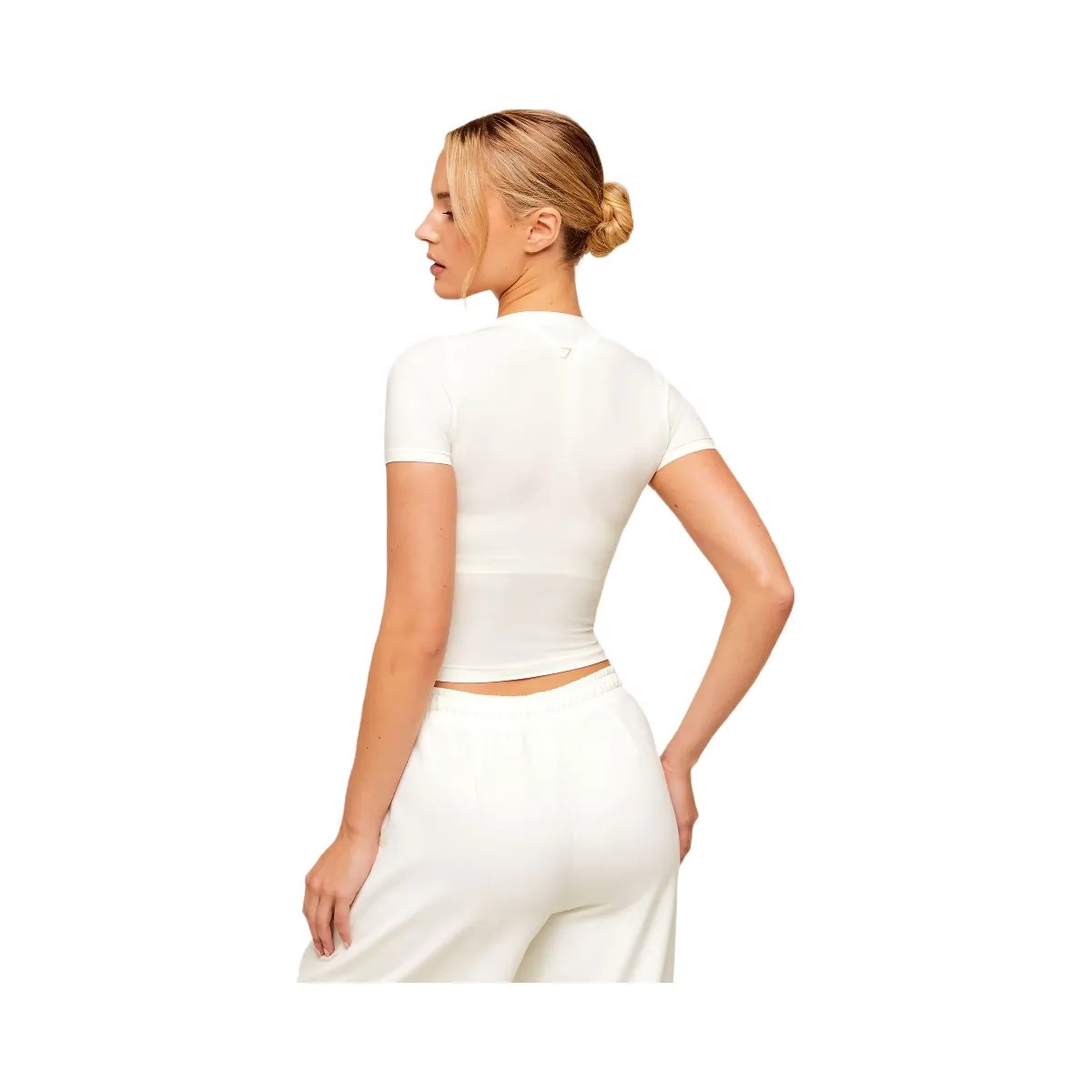 Gymshark FeatherForm Short Sleeve T-Shirt "Soft White" - HypeFly India View 3