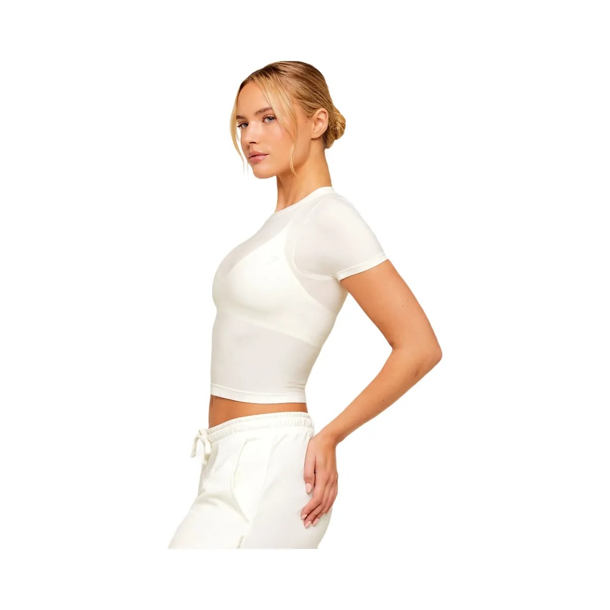 Gymshark FeatherForm Short Sleeve T-Shirt "Soft White" - HypeFly India View 4