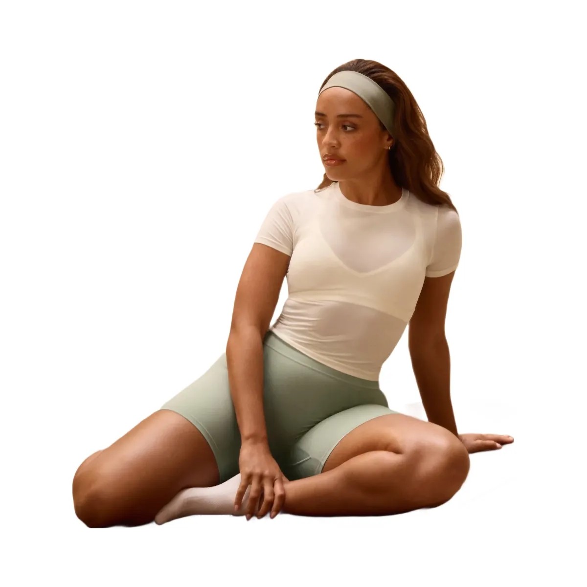 Gymshark FeatherForm Short Sleeve T-Shirt "Soft White" - HypeFly India View 5