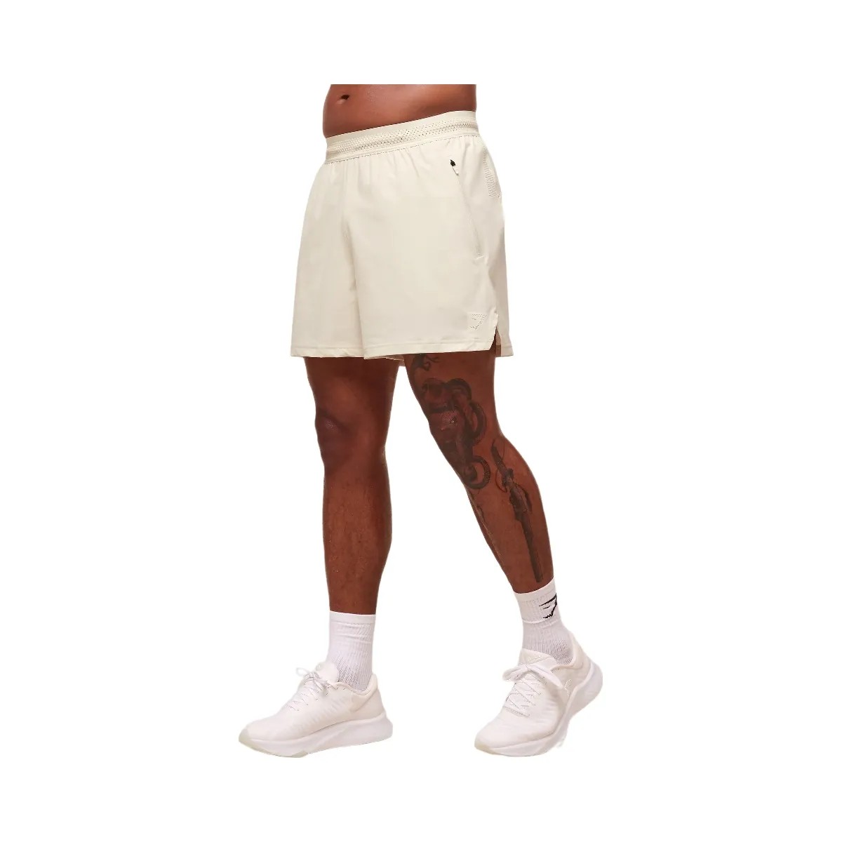 Gymshark Fit Elite 5" Shorts "Oat White" - HypeFly India View 4
