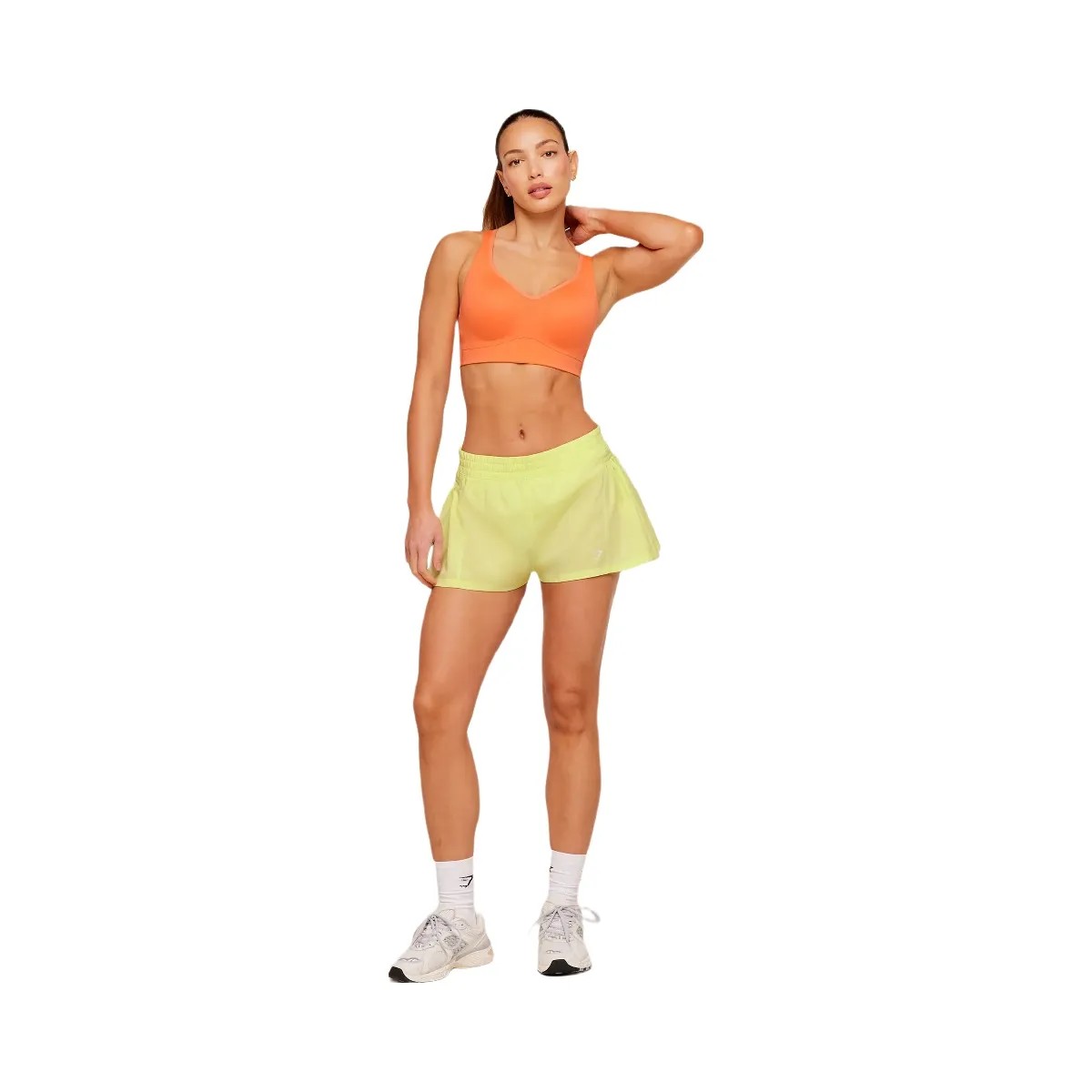 Gymshark Flutter Woven Shorts "Sorbet Yellow" - HypeFly India View 4