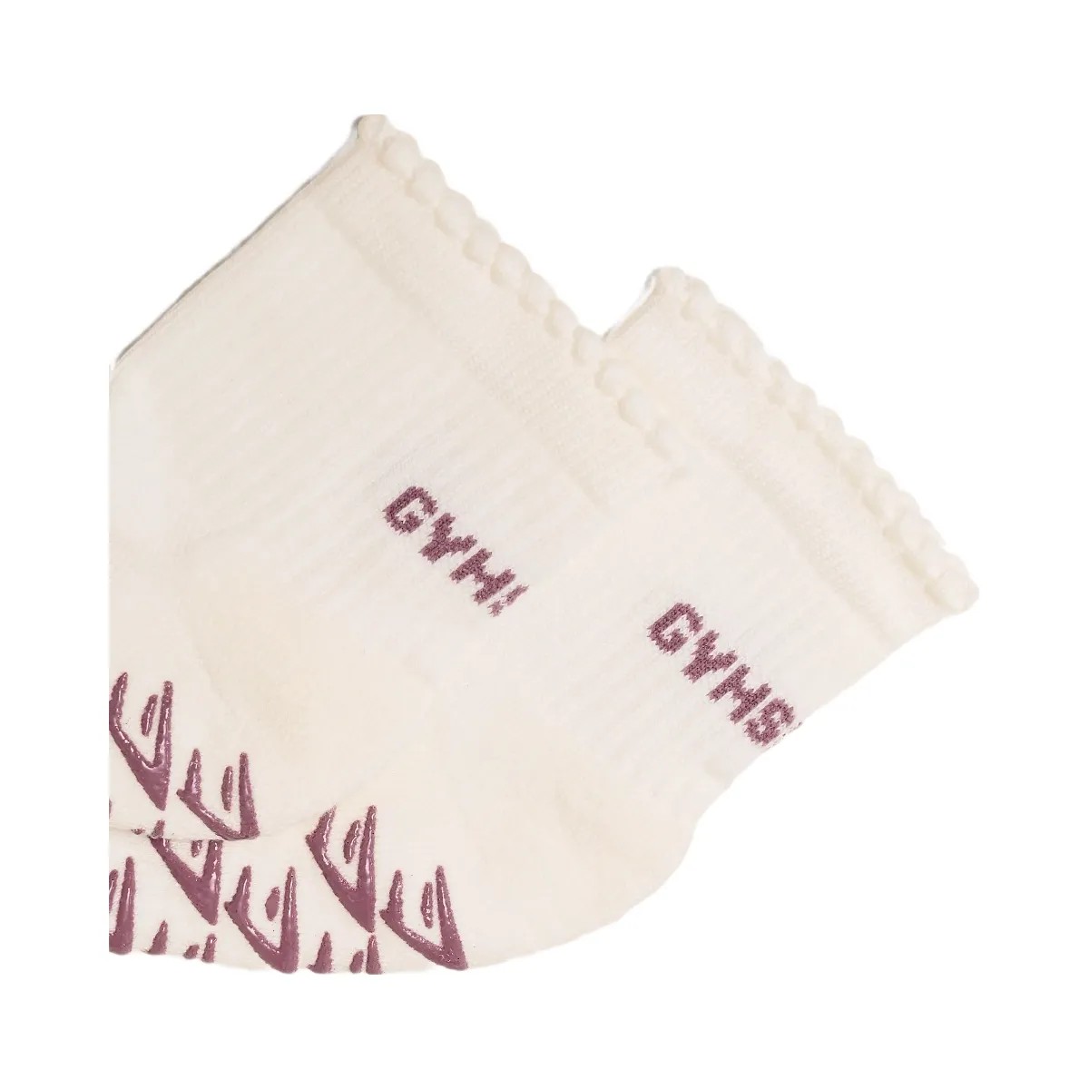 Gymshark Frill Pilates Midi Sock "Soft White Calm Pink" - HypeFly India View 2
