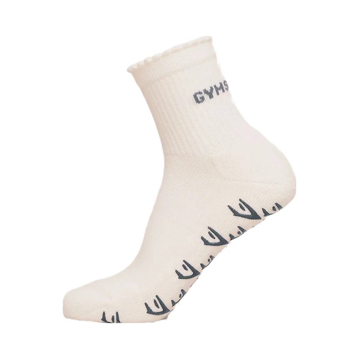 Gymshark Frill Pilates Midi Sock "Soft White Iron Blue" - HypeFly India View 1