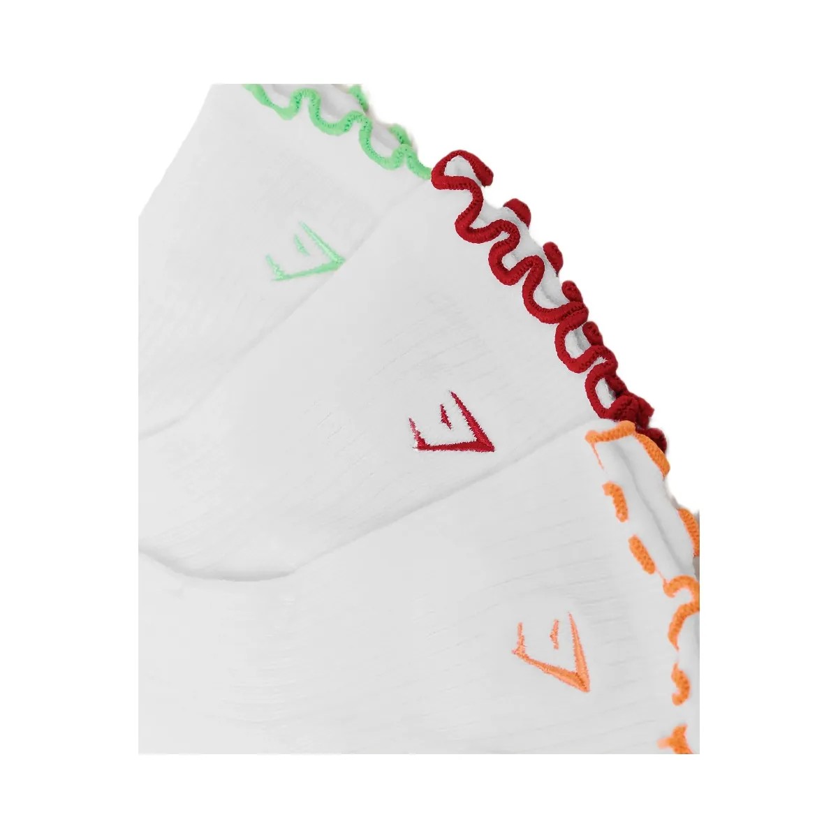 Gymshark Fruity Graphic Midi Frill Socks 3pk "White" - HypeFly India View 3