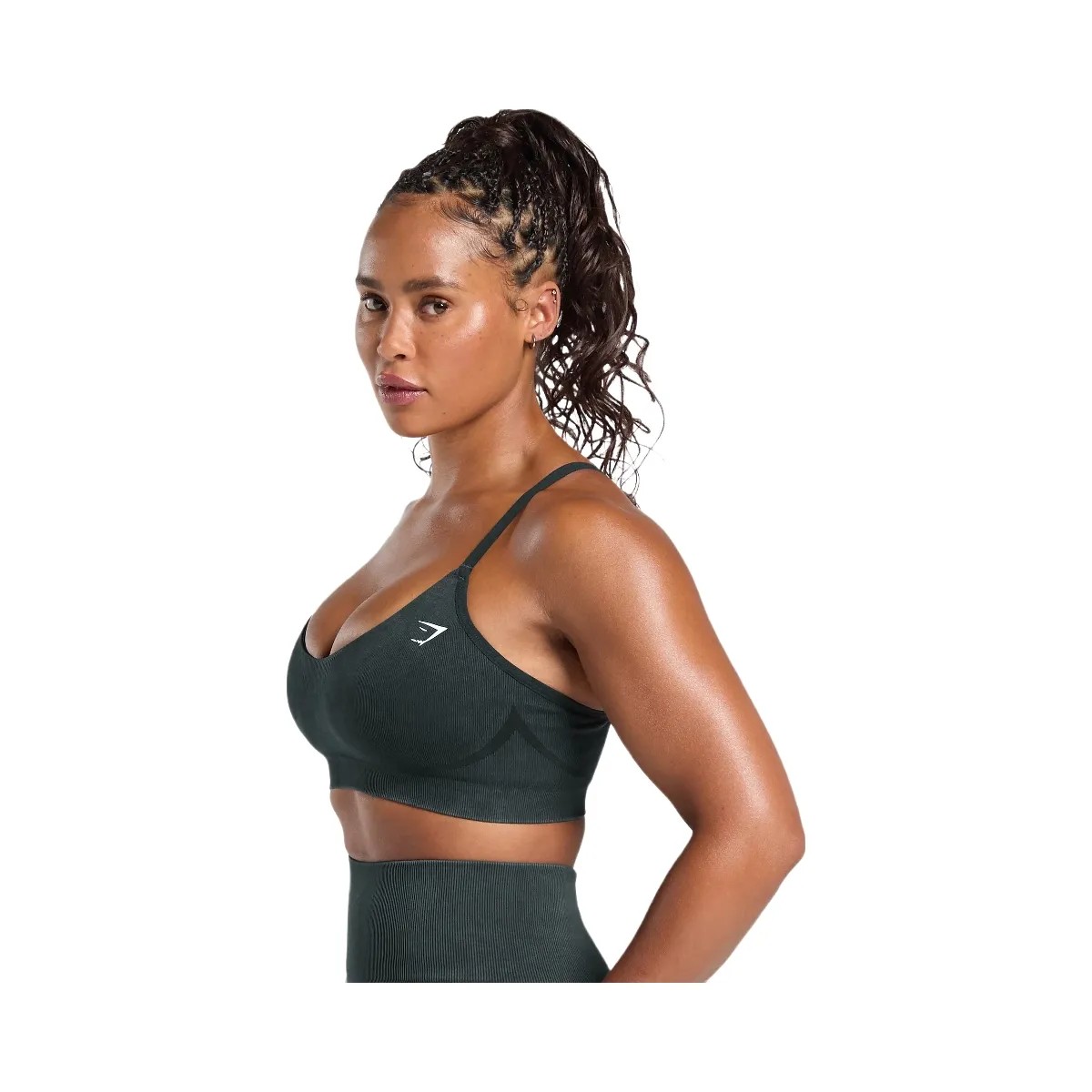 Gymshark Gains Seamless Washed Sports Bra "Black" - HypeFly India View 2