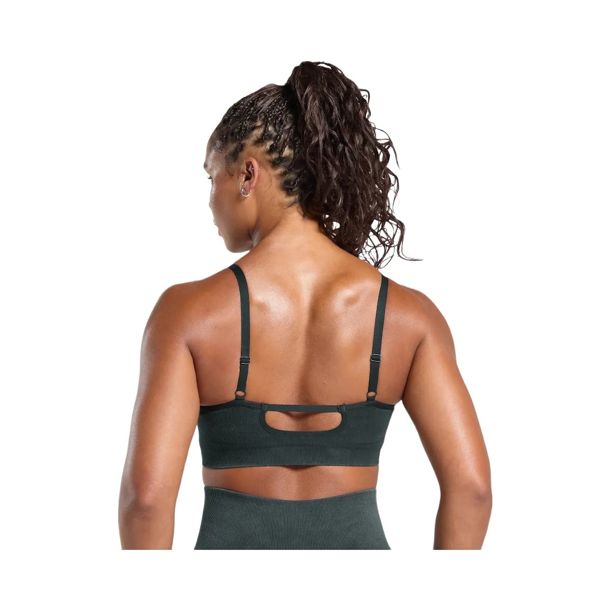Gymshark Gains Seamless Washed Sports Bra "Black" - HypeFly India View 3